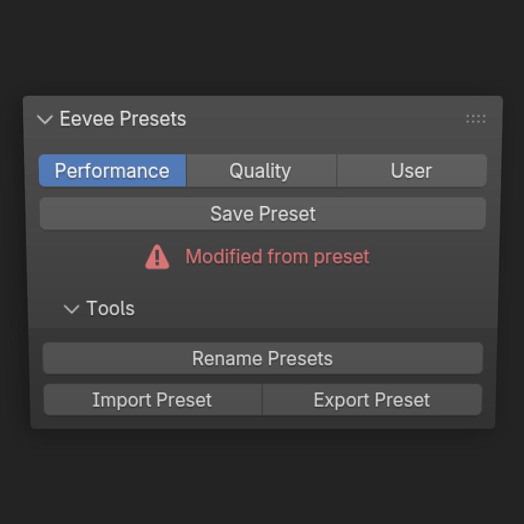 Blender Eevee Presets