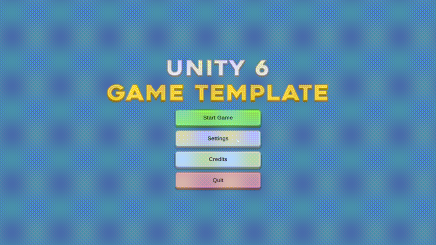 Unity starter kit gameplay scene with player, enemy, pickup, hazard, HUD, and CC0 art
